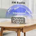 Miniatyrbild 3 av 4: LED Digital Alarm Clock with Bluetooth Speaker Temperature FM Radio Display Support TF Card Player Bedroom Office Decor