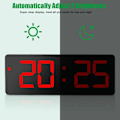 Miniatyrbild 3 av 4: LED Digital Desk Alarm Clock  USB Large Mirror Display Snooze Temperature Mode