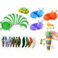 Miniatyrbild 1 av 4: Fidget Slug Articulated Fidget Toy, Realistic Slug Insect Decompression Toy Fun