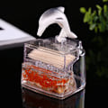 Miniatyrbild 3 av 4: Cute cartoon dolphin toothpick box Transparent Mediterranean style toothpick holder