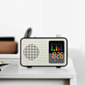 Miniatyrbild 1 av 4: Alarm Clock Wireless 2000 mAh Wood Color Bluetooth Speaker FM AUX LED Portable