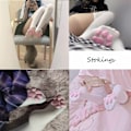 Miniatyrbild 3 av 4: 2pairs Pawpads Socks Fashion Stockings Casual Cotton Thigh High Over Knee Sexy Cosplay