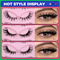 Miniatyrbild 4 av 4: 5 pairs Cat Eye Lashes Faux Mink Eyelashes Clear Band Lashes Natural Look Wispy Mink Eyelashes Full Strip Lashes