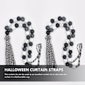 Miniatyrbild 2 av 4: Curtain Tie Window Rope Bead Backstiebacks Holdbacks Drapery Straps Panels Holder Holdback Tieback Belt Ties Halloween Wooden
