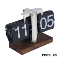 Miniatyrbild 3 av 4: Automatic Flip Clock Retro Desktop Clock Digital Clock with Black Number Card
