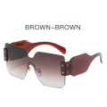 Miniatyrbild 3 av 4: Women Sunglasses Trendy Oversized Square Vogue Retro UV Protection Party