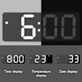 Miniatyrbild 3 av 4: LED Digital Clock Acrylic/Mirror Alarm Clock Voice Control Time Temperature Display Snooze Voice Control Bedside