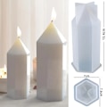 Miniatyrbild 1 av 3: Hexagonal Cone Cylinder Candle Silicone Molds for Diy Handmade Uv Epoxy Crystal Dried Flowers Show Crafts for Resin Mould