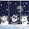 Miniatyrbild 1 av 4: 1Set Santa Claus Snowman Elk Window Stickers Snowflake Electrostatic Wall Sticker 2024 Christmas Decoration For Home New Year