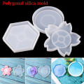 Miniatyrbild 3 av 3: Transparent White Fluid Arts Round Coaster Molds Silicone Epoxy Resin Casting Molds DIY Jewelry Pendant Agate Making Mould Tool
