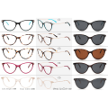 Miniatyrbild 2 av 4: Tortoise Cat Eye Magnetic Sunglasses Polarized Clip On Eyeglass Frames Women