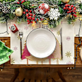 Miniatyrbild 2 av 4: Pink Christmas Tree Let It Snow Snowflake Winter Placemats Set of 4 12x18 Inch Table Mats for Party Kitchen Dining Decoration