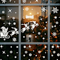 Miniatyrbild 1 av 4: Christmas Wall Window Stickers Santa Snowman Elk Snowflake PVC Window Decals For Home Shopwindow Ornament Xmas Navidad New Year