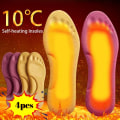 Miniatyrbild 1 av 4: 2Pairs Self Heating Insoles Thermostatic Thermal Insole Massage Memory Foam Arch Support Shoe Pad Heated Pads Winter Men Women