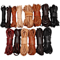 Miniatyrbild 1 av 4: 5m/Roll Retro Leather Cord Round/Flat Strand Genuine Leather Rope String For DIY Making Braided Bracelet Coffee