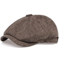 Miniatyrbild 2 av 4: Men Newsboy Hats Peaky Autumn Vintage Herringbone Octagon Cap Women Casual Stripe Berets Gatsby Flat Hat