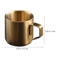 Miniatyrbild 3 av 4: Coffee Cup Milk Camping Cups Metal Decorate Breakfast Mugs Portable Stainless Steel Multi-Use Travel Porridge 150ml