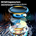 Miniatyrbild 3 av 4: Night Light Digital LED Alarm Clock TF/FM Radio Bluetooth Speaker Round Bedside