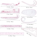 Miniatyrbild 2 av 4: Nonvor Multifunctional French Curve Ruler Soft Plastic Patchwork Ruler Measure Dressmaking Drawing Template Craft Sewing Tools