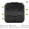 Miniatyrbild 4 av 4: Elegant and Portable Quartz Alarm Clock with Non Ticking Design and Night Light