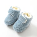 Miniatyrbild 3 av 4: Winter Newborn Baby Solid Color Warm Wool Thickening Shoes Boy Girl Anti Slip Boots Plush Soft Soled Infant Toddler Kids Socks