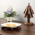 Miniatyrbild 3 av 4: Walnut Tree Hot Pot Stand Wooden Trivets For Hot Dishes Tree Shape Trivet Set Coaster For Teapot Hot Pots Easy Storage New