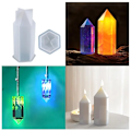 Miniatyrbild 2 av 3: Hexagonal Cone Cylinder Candle Silicone Molds for Diy Handmade Uv Epoxy Crystal Dried Flowers Show Crafts for Resin Mould