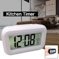 Miniatyrbild 11 av 11: Digital Väckarklocka Batteridriven Snooze Nattlampa Design 5 Färger white One-size