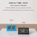 Miniatyrbild 9 av 11: Digital Klocka Endast Batteridriven, LED Stor Display, Liten Digital Reseklocka, lämplig för Sängbord/Sovrum White 1pcs