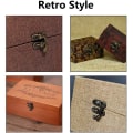 Miniatyrbild 4 av 11: Antika Vintage Catch Smyckeskrin Haspar Pad Bröst Lås DIY Hem white 2.7*3.2cm