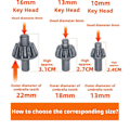 Miniatyrbild 8 av 11: Borrfutter-nyckelsats, 2-i-1 Svart Snabb Spärrborrfutter-nyckel Wrench * 1pcs * 3 * gear 1set