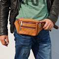 Miniatyrbild 10 av 11: Herr Äkta Läder Clutch Väskor Business Kohud Plånböcker Dragkedja Handväska Skinn Mobilväska Man J8d0 Vertical brown One-size