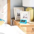 Miniatyrbild 7 av 11: Digital Klocka Endast Batteridriven, LED Stor Display, Liten Digital Reseklocka, lämplig för Sängbord/Sovrum White 1pcs