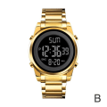 Miniatyrbild 1 av 11: Skmei Simple Business Watch för män Multifunktionell stålremsa Wa Gold One size