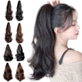 Miniatyrbild 3 av 11: Flickor Kort Lockig Ponytail Klo Klämma På Ponytail Hår Accessorie Natural black  50cm