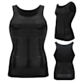 Miniatyrbild 11 av 11: Herr Underkläder Slimmande Kroppsformande Väst Bröstkompressionströja Formare Midja Abs Mage Tank Top Undertröja Magekontroll black M