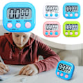 Miniatyrbild 3 av 11: Stor LCD Digital Kökstimer Matlagning Nedräkning Upp Klocka Högt Alarm Magnetisk white 1PCS