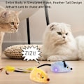 Miniatyrbild 9 av 11: Kattleksak Simulering Elektrisk Mus Intelligent Induktion Fjärrkontroll Trådlös N9W R7S5 Gray One size