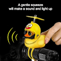 Miniatyrbild 8 av 11: Bil Söt Liten Gul Anka Med Hjälm Propeller Vinddriven Anka Bil Styling Ornament U4e1 002 Vibration light + fixing belt