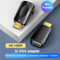Miniatyrbild 2 av 11: 1x HDMI-kompatibel hona till VGA hane ConvertE4 blackA no audio