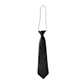 Miniatyrbild 1 av 11: Satin Elastisk Slips För Bröllop Bal Dop Barn Slipsar Parti S9Y3 black One-size