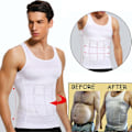 Miniatyrbild 9 av 11: Herr Underkläder Slimmande Kroppsformande Väst Bröstkompressionströja Formare Midja Abs Mage Tank Top Undertröja Magekontroll black M