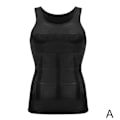 Miniatyrbild 1 av 11: Herr Underkläder Slimmande Kroppsformande Väst Bröstkompressionströja Formare Midja Abs Mage Tank Top Undertröja Magekontroll black M