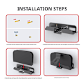 Miniatyrbild 8 av 11: Väggfäste för Switch 2, Metall Väggmonterat Hållarfäste för Switch 2 Spelkonsol, Utrymmesbesparande Vertikalt Ställ Väggmonteringsförvaring