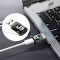 Miniatyrbild 4 av 11: 120W USB 3.2 till Typ C Adapter USB Hona till Typ C Hane Snabbladdning Adad M9Y9 transparent 1pcs