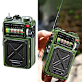Miniatyrbild 4 av 11: Handvevad Nödsolradio Bluetooth Utomhus Camping Alarmradio Katastrofförebyggande Jordbävning Multibandsradio