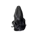 Miniatyrbild 11 av 11: Flickor Kort Lockig Ponytail Klo Klämma På Ponytail Hår Accessorie Natural black  50cm