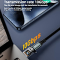 Miniatyrbild 7 av 11: 120W USB 3.2 till Typ C Adapter USB Hona till Typ C Hane Snabbladdning Adad M9Y9 transparent 1pcs