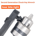 Miniatyrbild 6 av 11: Borrfutter-nyckelsats, 2-i-1 Svart Snabb Spärrborrfutter-nyckel Wrench * 1pcs * 3 * gear 1set
