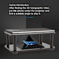 Miniatyrbild 4 av 11: 3D Holografisk Display Ställ Projektor Mobiltelefon Hologram Fäste